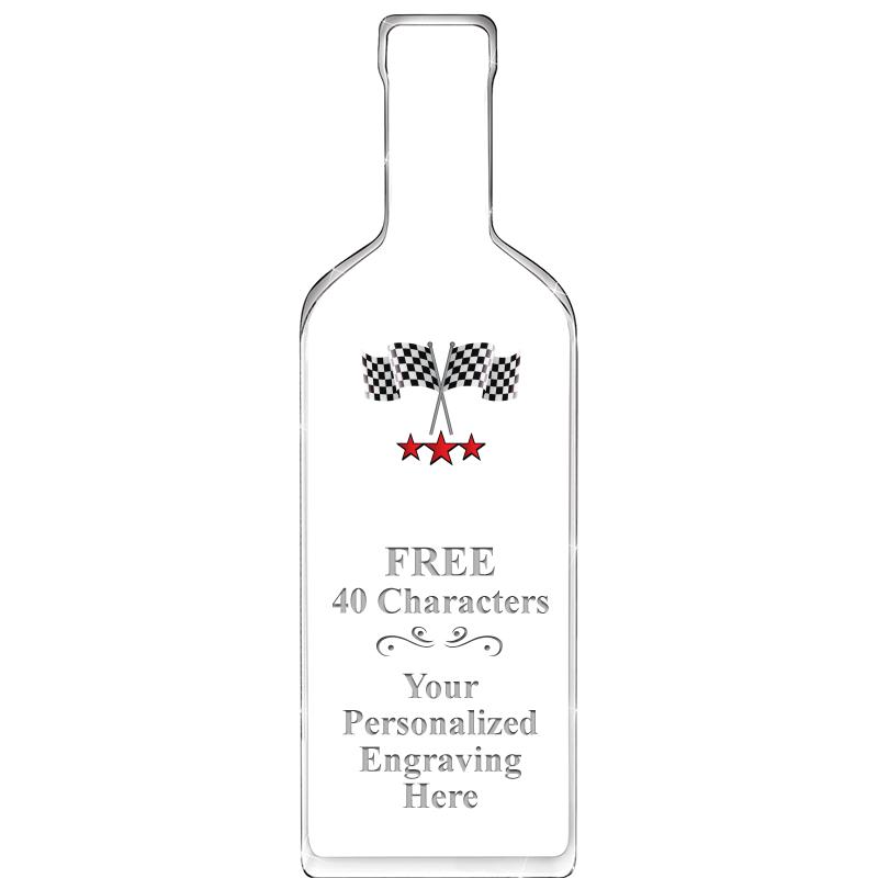 10" WINE BOTTLE ACRYLIC