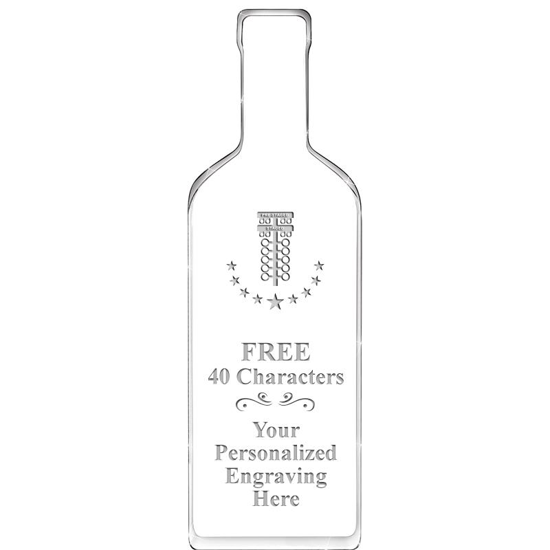 10" WINE BOTTLE ACRYLIC