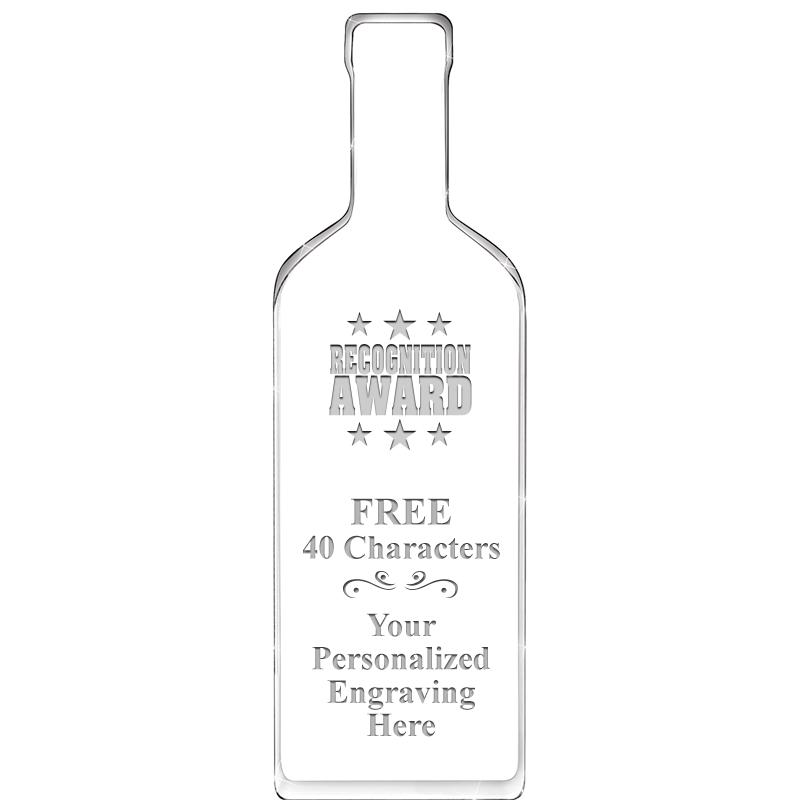 10" WINE BOTTLE ACRYLIC