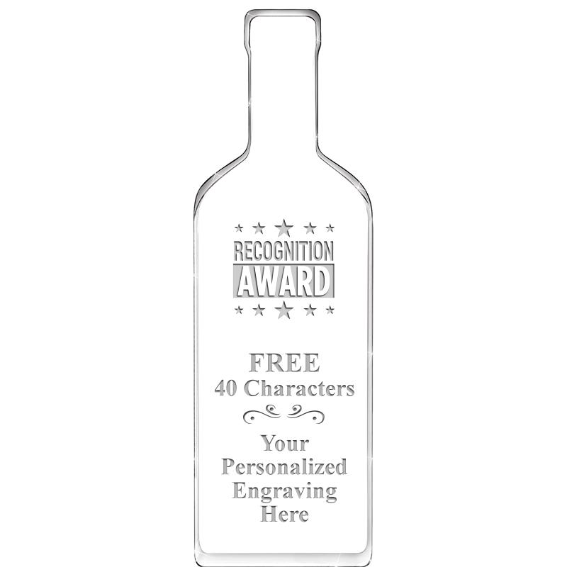 10" WINE BOTTLE ACRYLIC