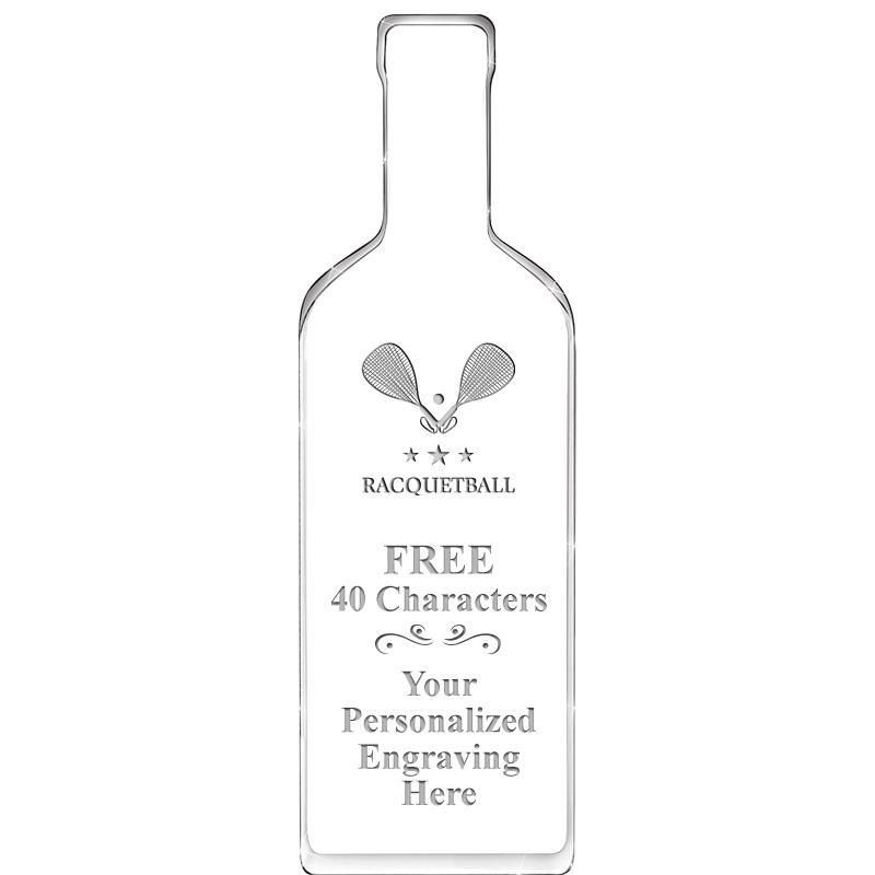 10" WINE BOTTLE ACRYLIC