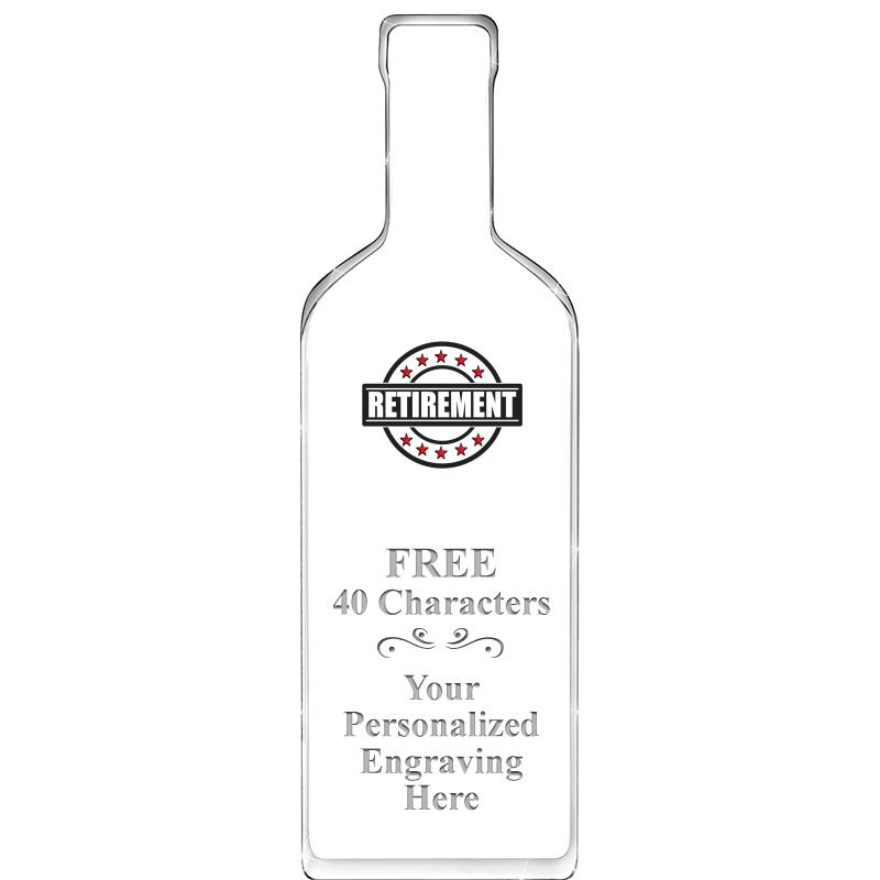 10" WINE BOTTLE ACRYLIC