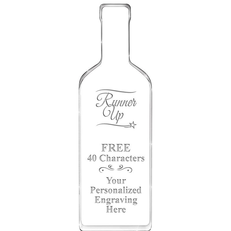 10" WINE BOTTLE ACRYLIC