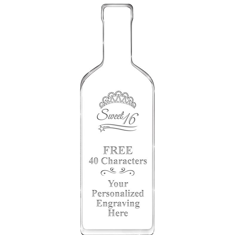 10" WINE BOTTLE ACRYLIC