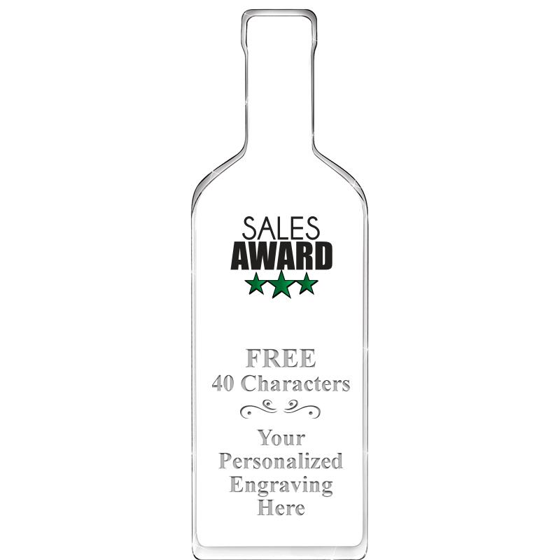 10" WINE BOTTLE ACRYLIC