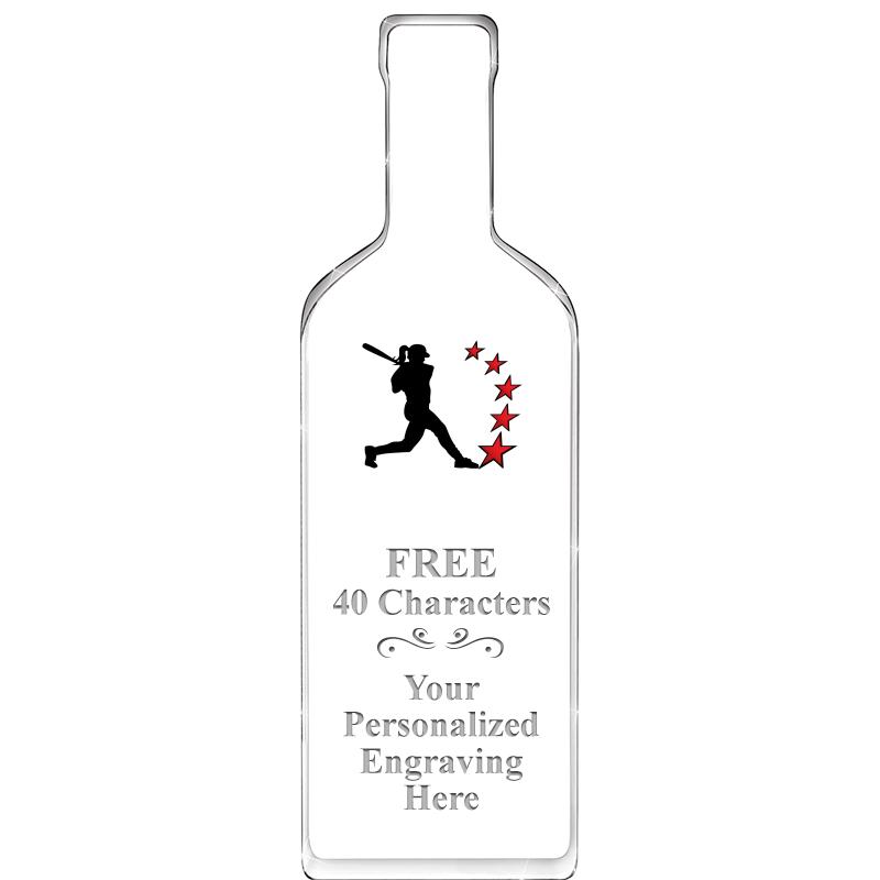 10" WINE BOTTLE ACRYLIC