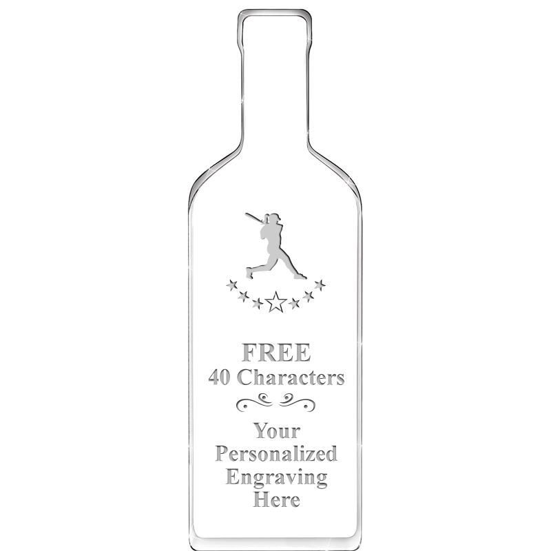 10" WINE BOTTLE ACRYLIC