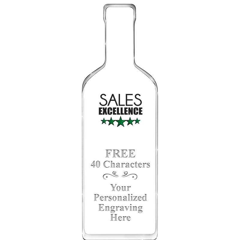 10" WINE BOTTLE ACRYLIC