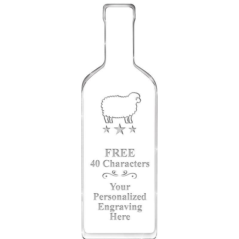 10" WINE BOTTLE ACRYLIC