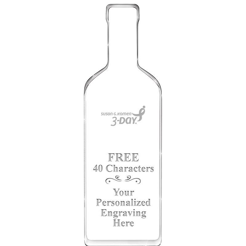 10" WINE BOTTLE ACRYLIC