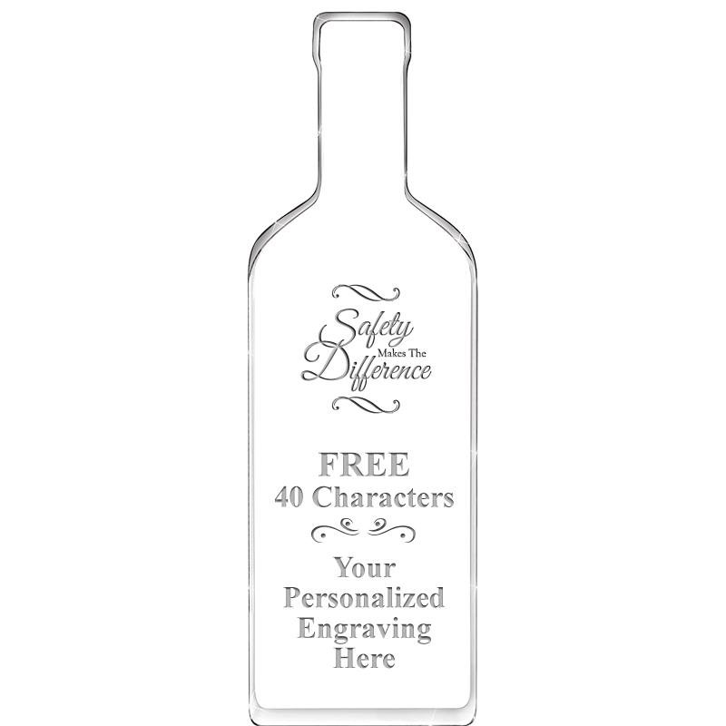 10" WINE BOTTLE ACRYLIC