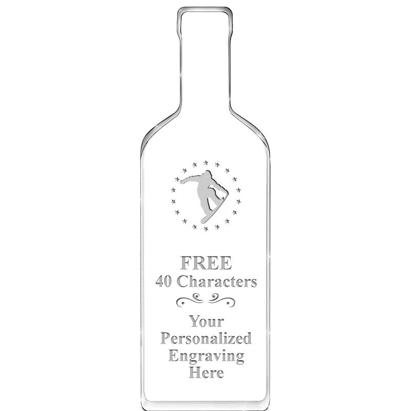 10" WINE BOTTLE ACRYLIC