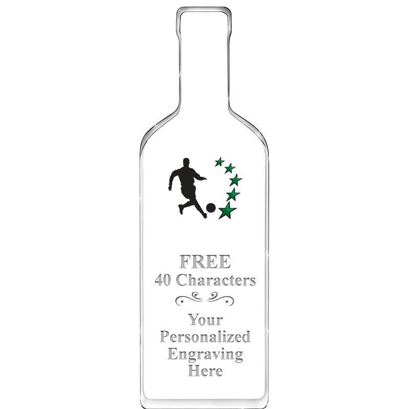 10" WINE BOTTLE ACRYLIC