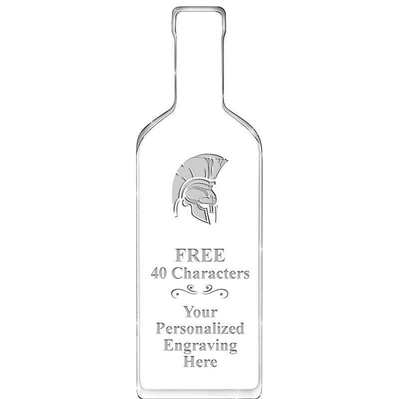 10" WINE BOTTLE ACRYLIC