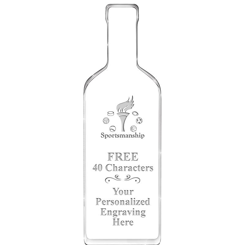 10" WINE BOTTLE ACRYLIC