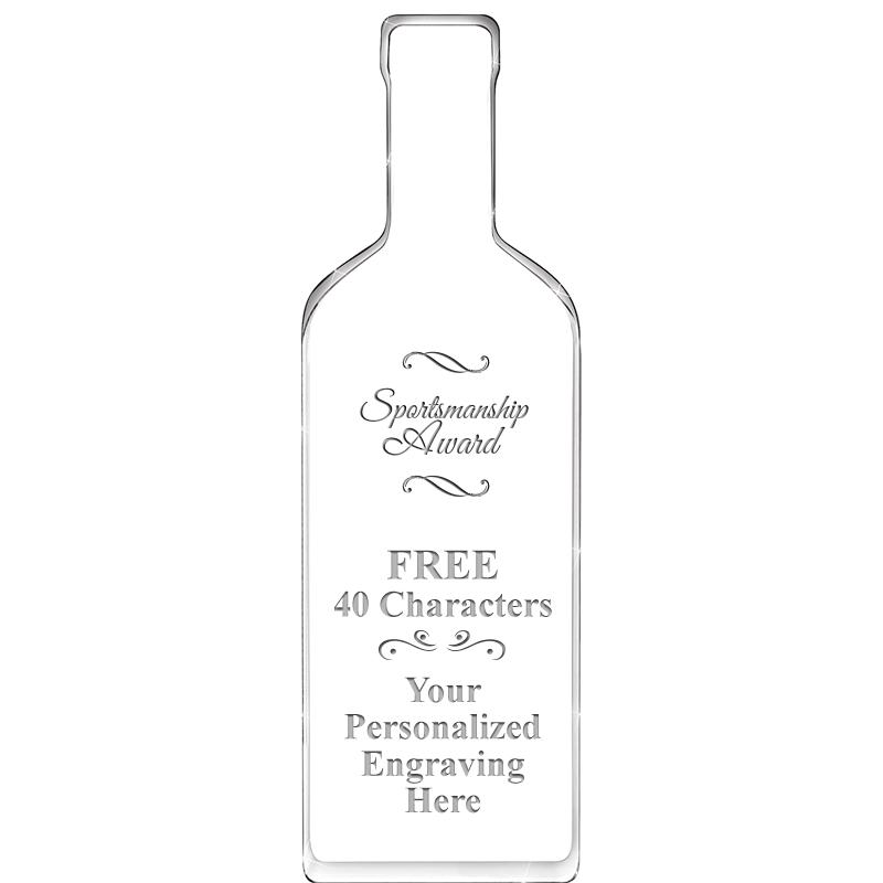 10" WINE BOTTLE ACRYLIC