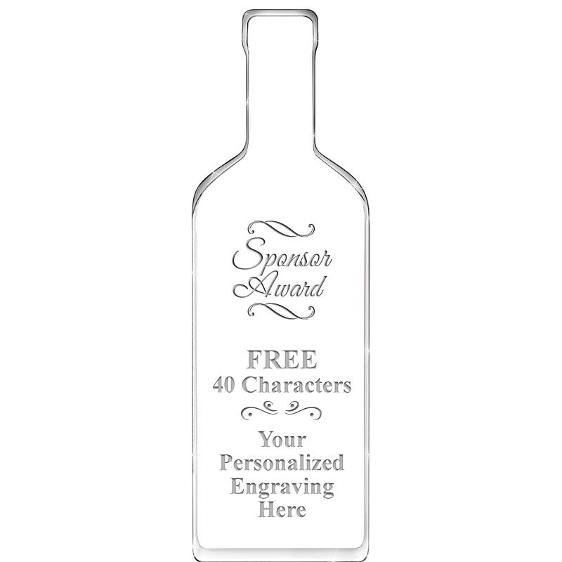 10" WINE BOTTLE ACRYLIC