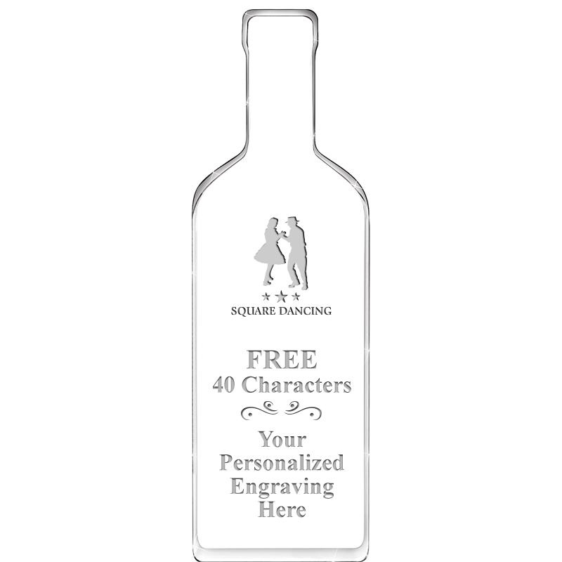 10" WINE BOTTLE ACRYLIC