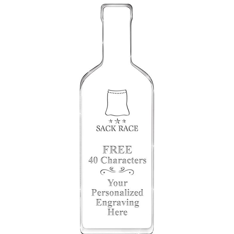 10" WINE BOTTLE ACRYLIC