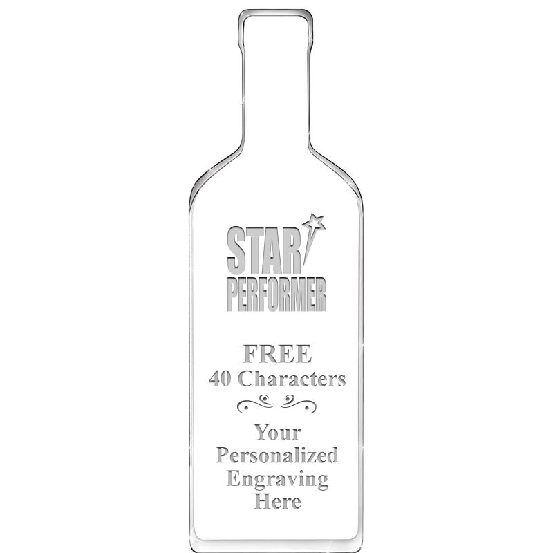 10" WINE BOTTLE ACRYLIC