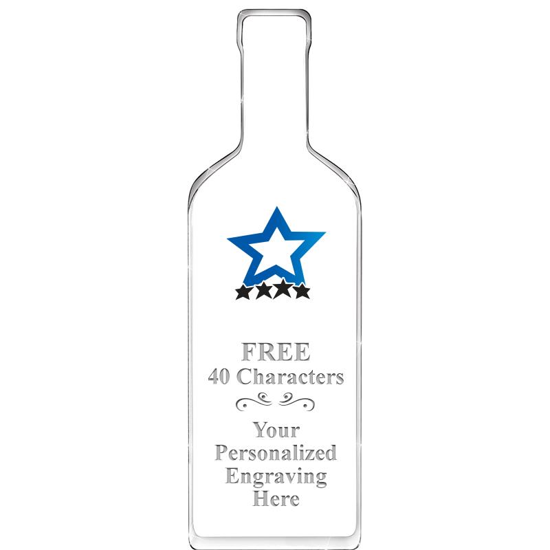 10" WINE BOTTLE ACRYLIC