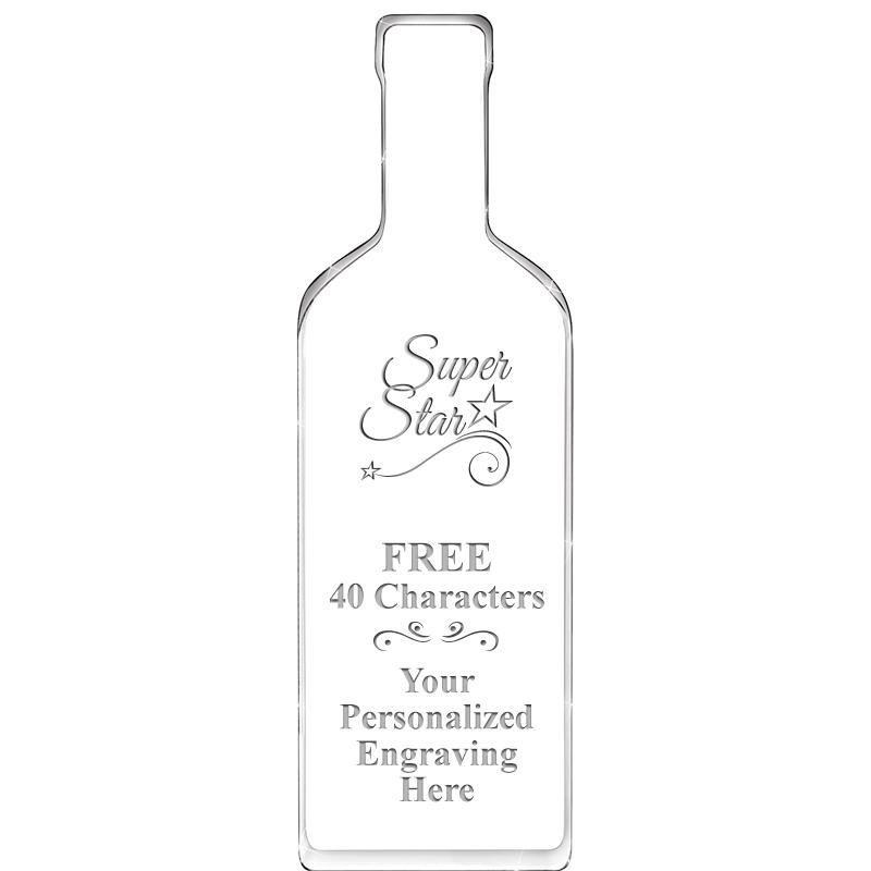 10" WINE BOTTLE ACRYLIC