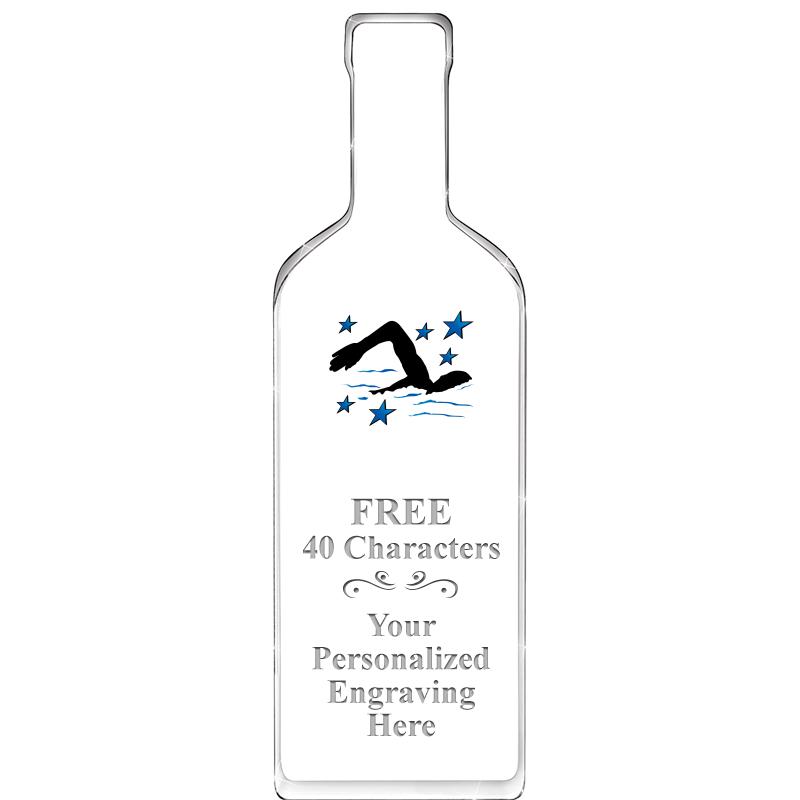 10" WINE BOTTLE ACRYLIC