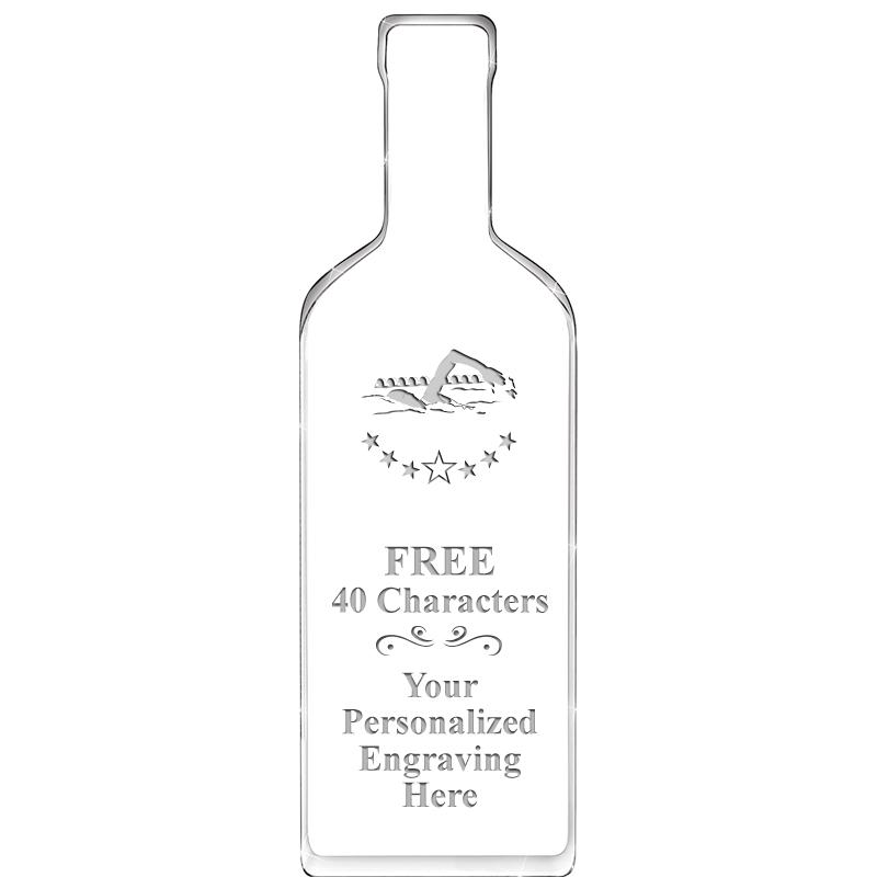 10" WINE BOTTLE ACRYLIC