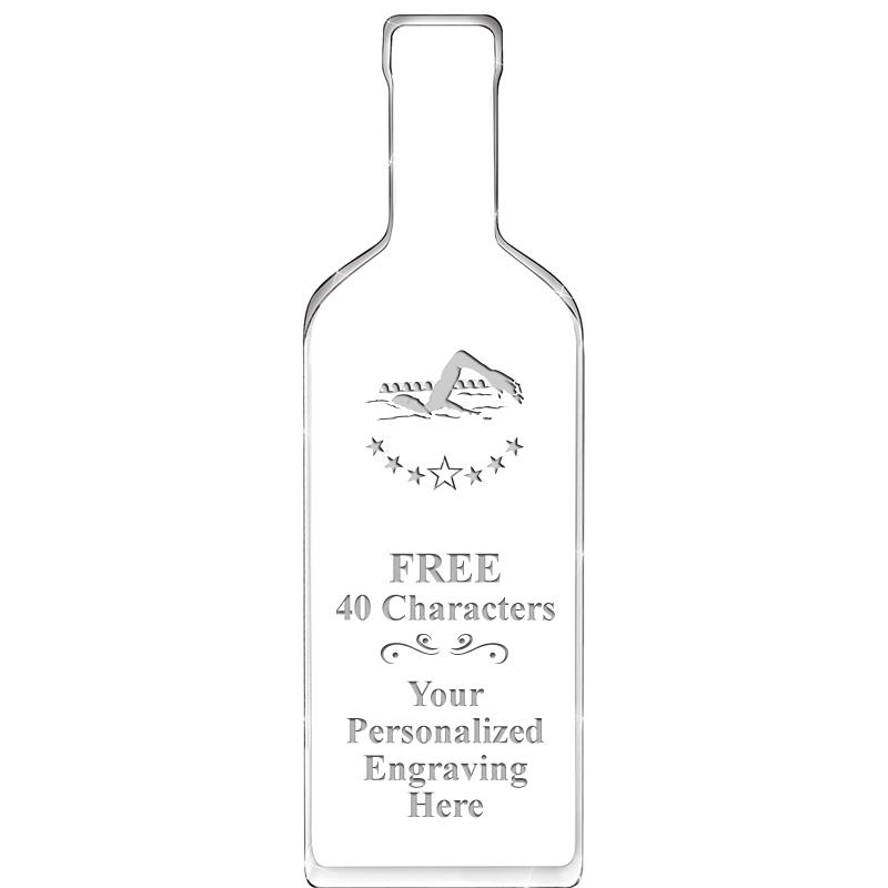 10" WINE BOTTLE ACRYLIC