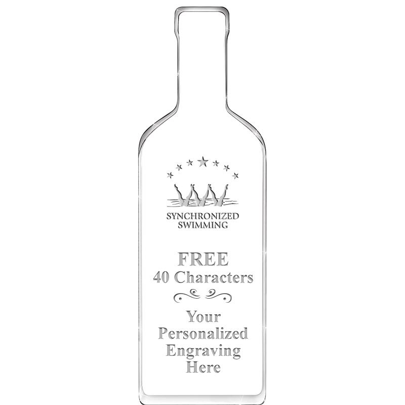 10" WINE BOTTLE ACRYLIC