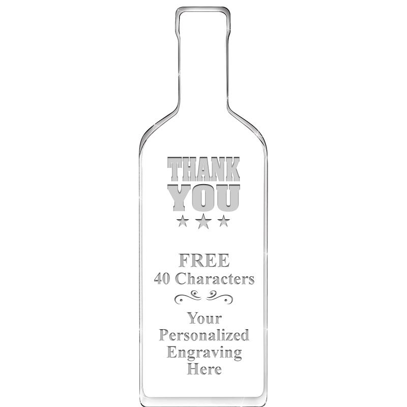 10" WINE BOTTLE ACRYLIC