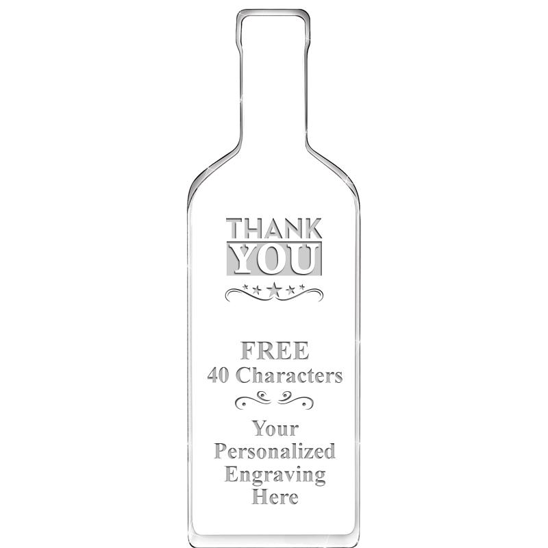 10" WINE BOTTLE ACRYLIC