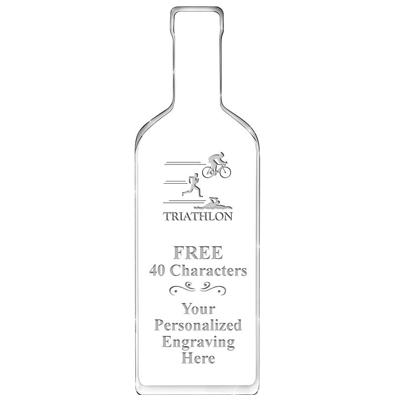 10" WINE BOTTLE ACRYLIC