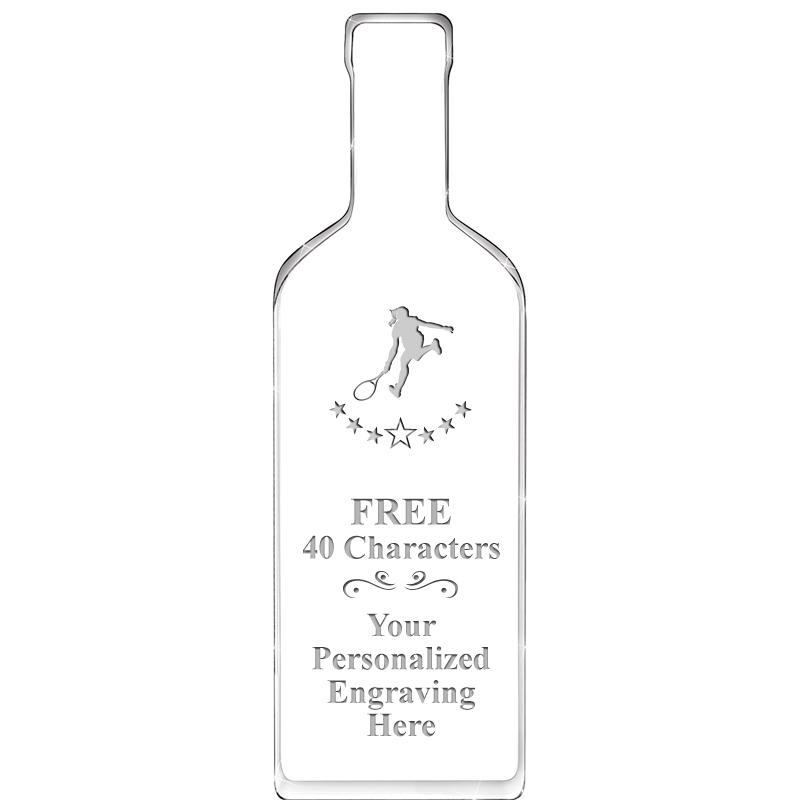 10" WINE BOTTLE ACRYLIC
