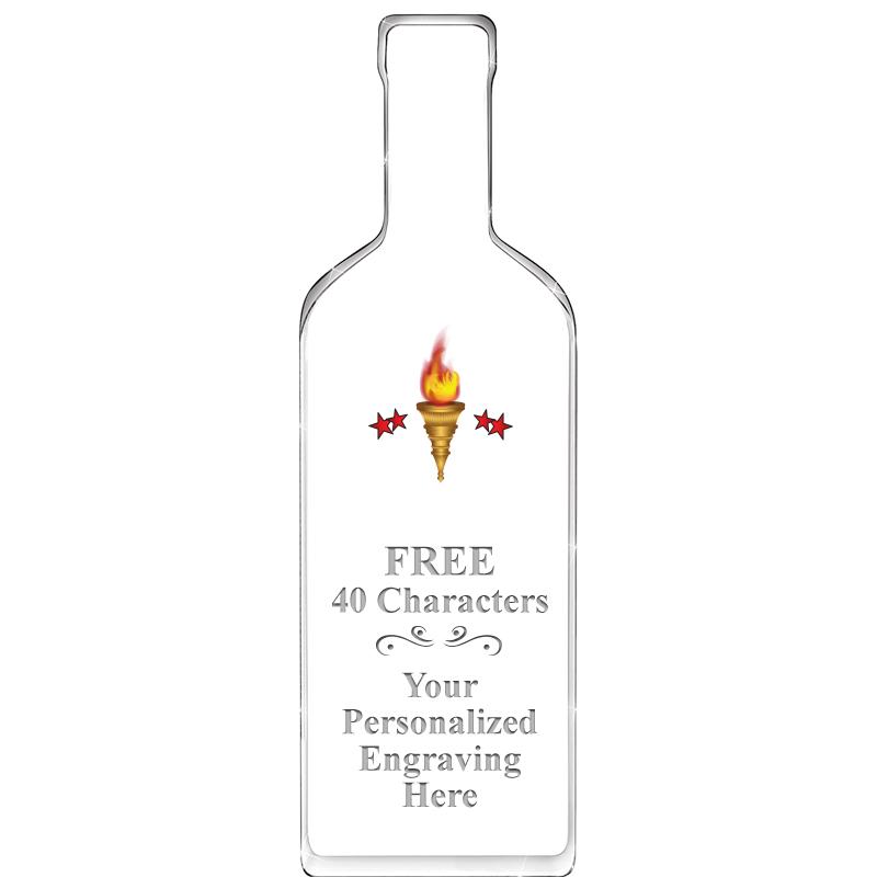 10" WINE BOTTLE ACRYLIC