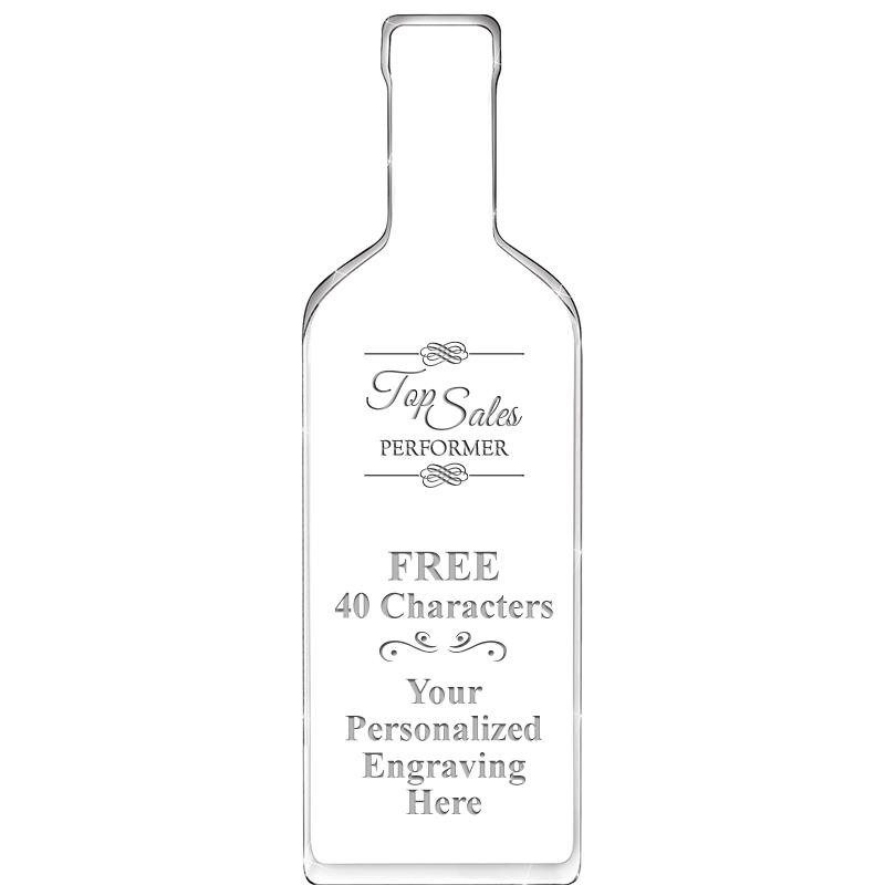 10" WINE BOTTLE ACRYLIC