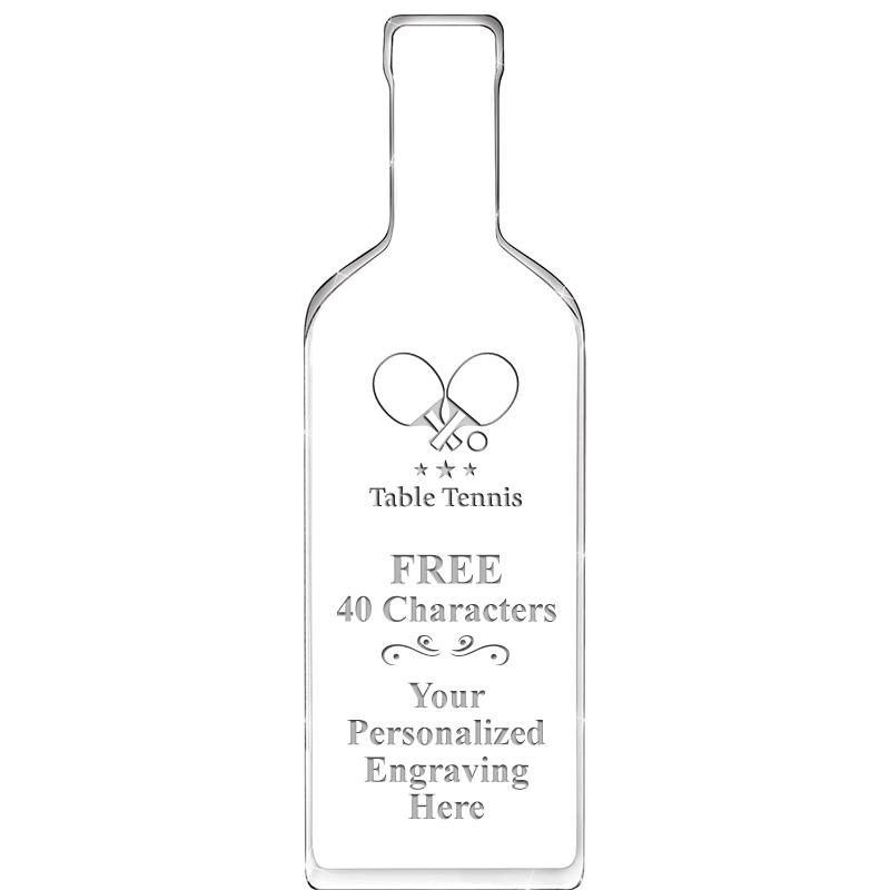 10" WINE BOTTLE ACRYLIC