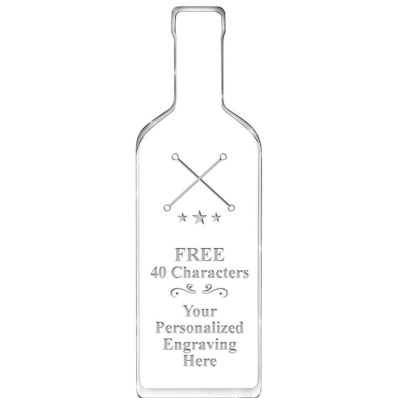 10" WINE BOTTLE ACRYLIC