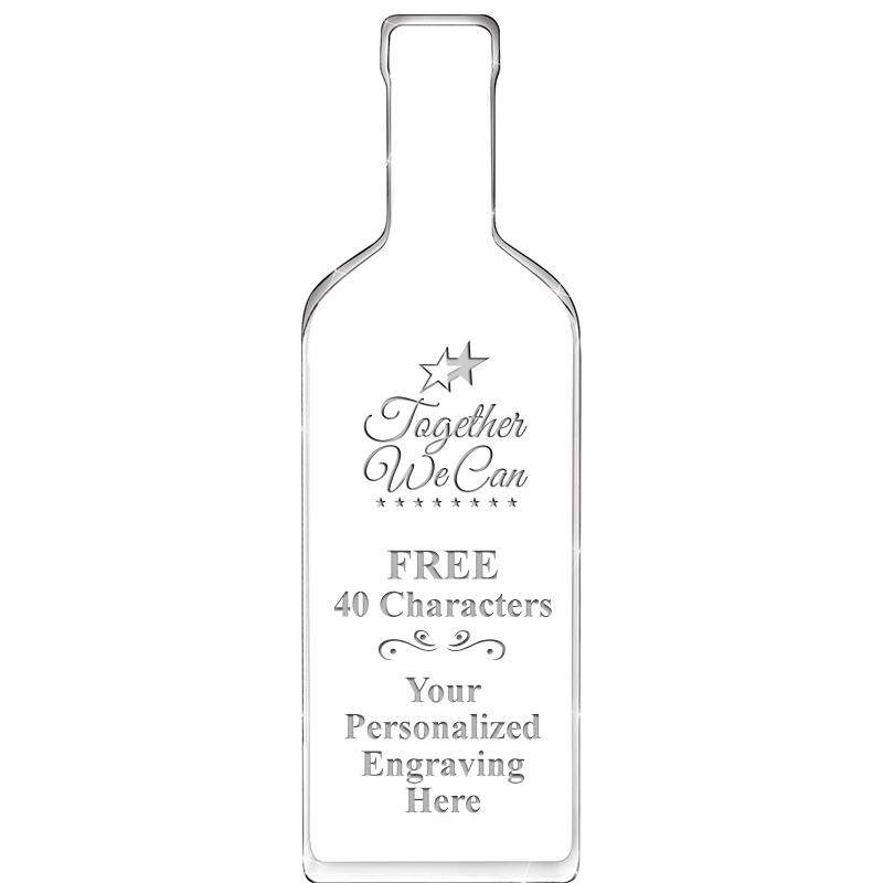 10" WINE BOTTLE ACRYLIC