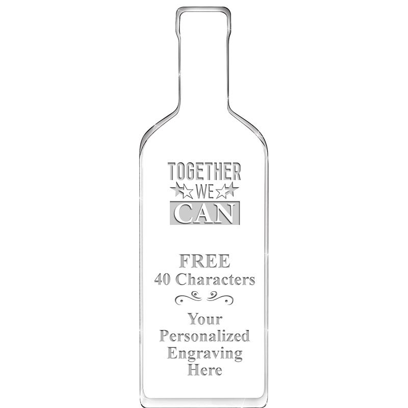 10" WINE BOTTLE ACRYLIC