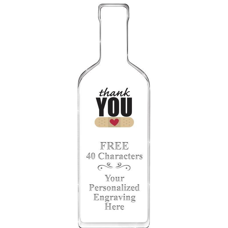 10" WINE BOTTLE ACRYLIC