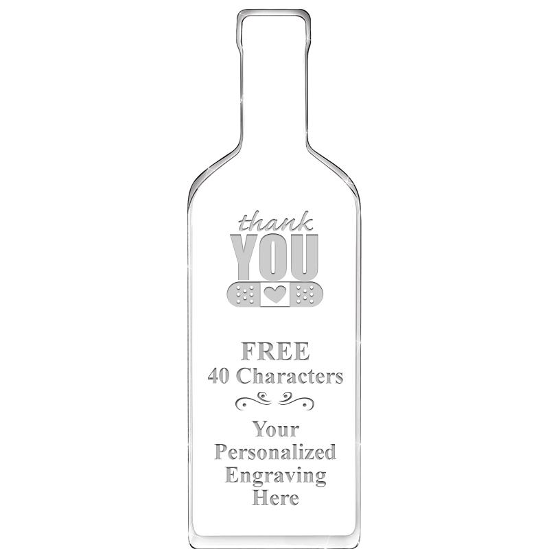 10" WINE BOTTLE ACRYLIC