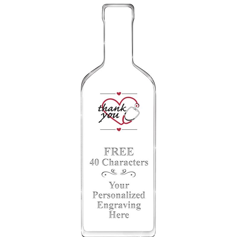 10" WINE BOTTLE ACRYLIC