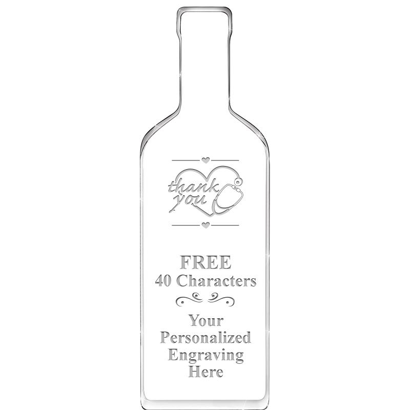 10" WINE BOTTLE ACRYLIC