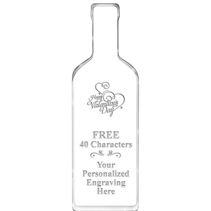 10" WINE BOTTLE ACRYLIC