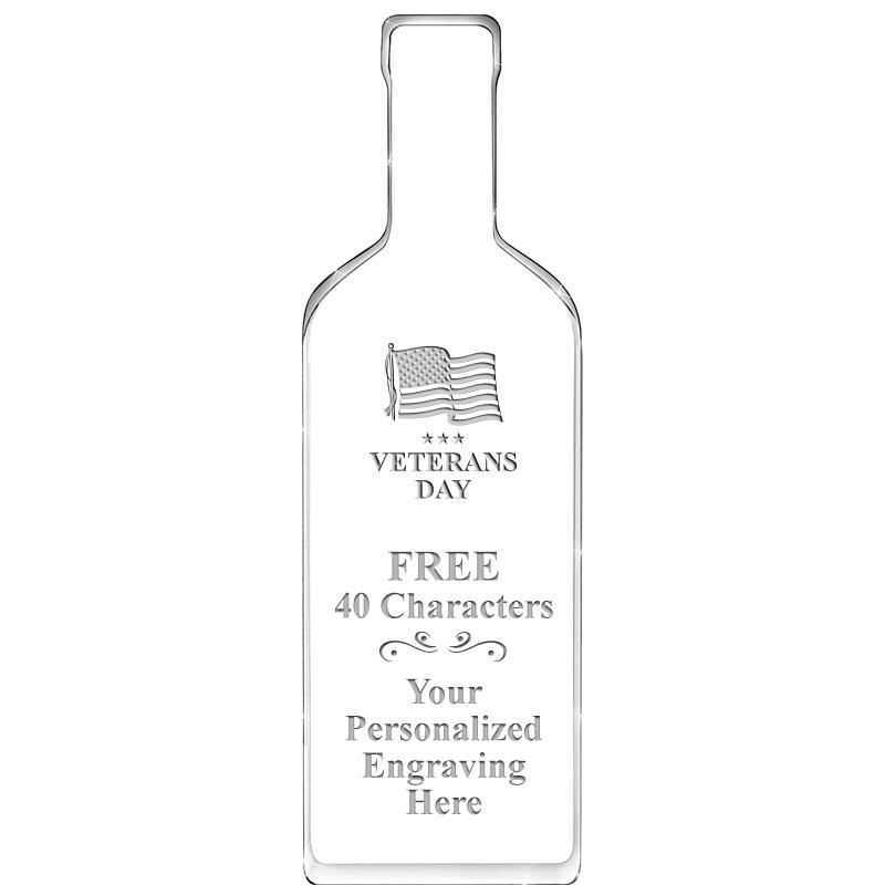 10" WINE BOTTLE ACRYLIC