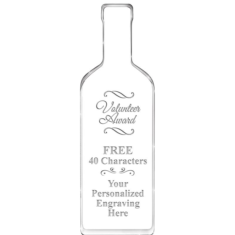 10" WINE BOTTLE ACRYLIC