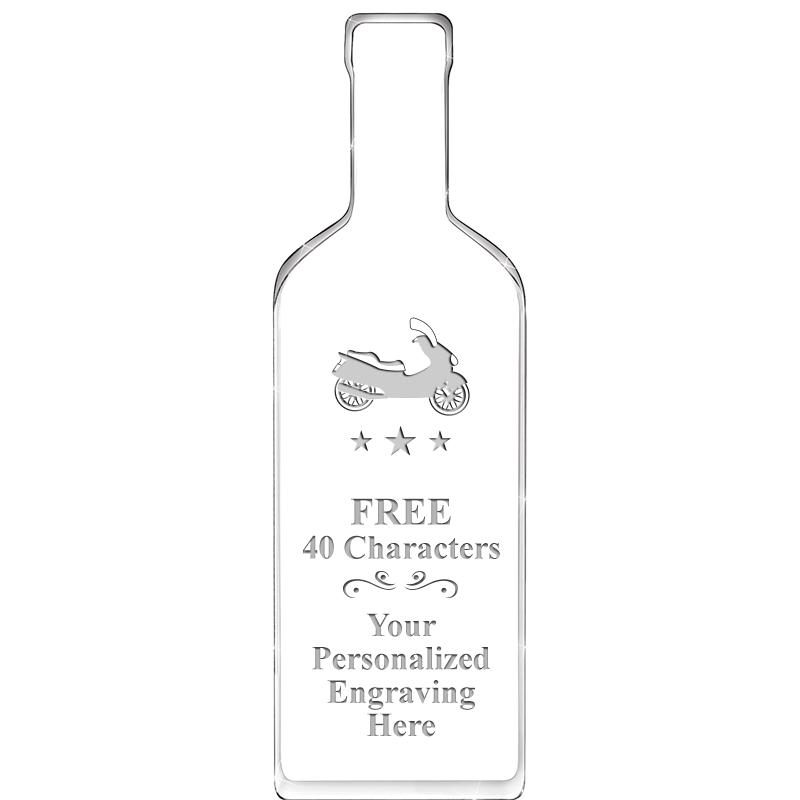 10" WINE BOTTLE ACRYLIC