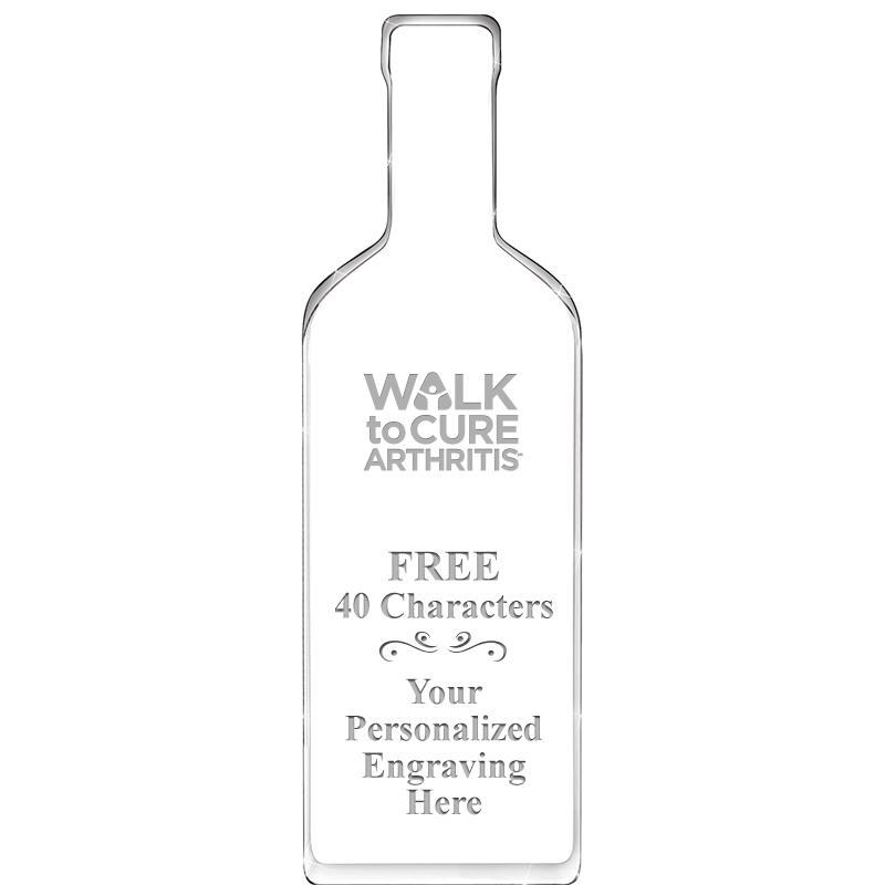 10" WINE BOTTLE ACRYLIC