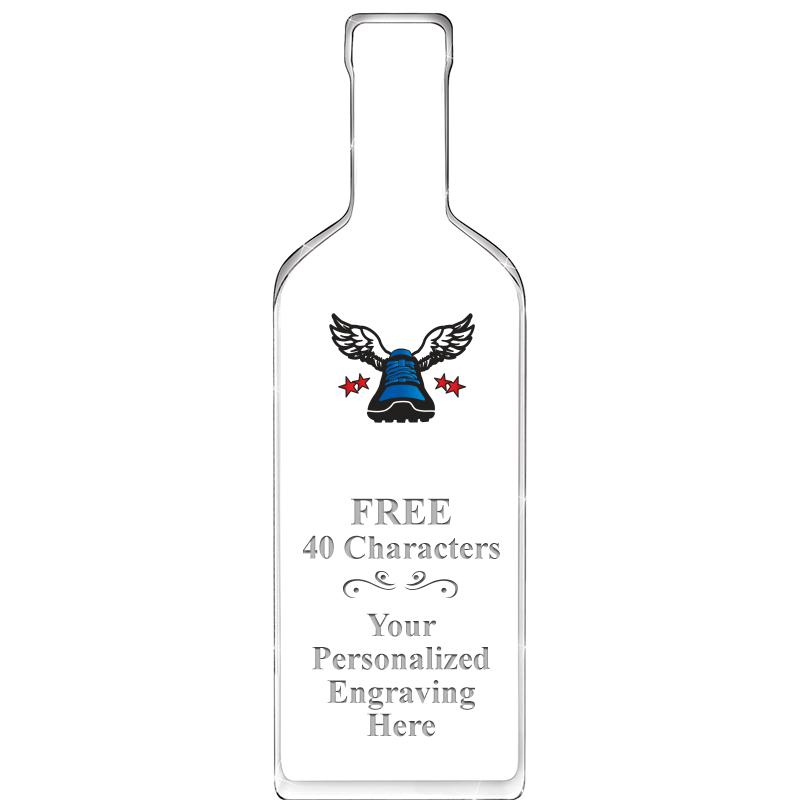 10" WINE BOTTLE ACRYLIC